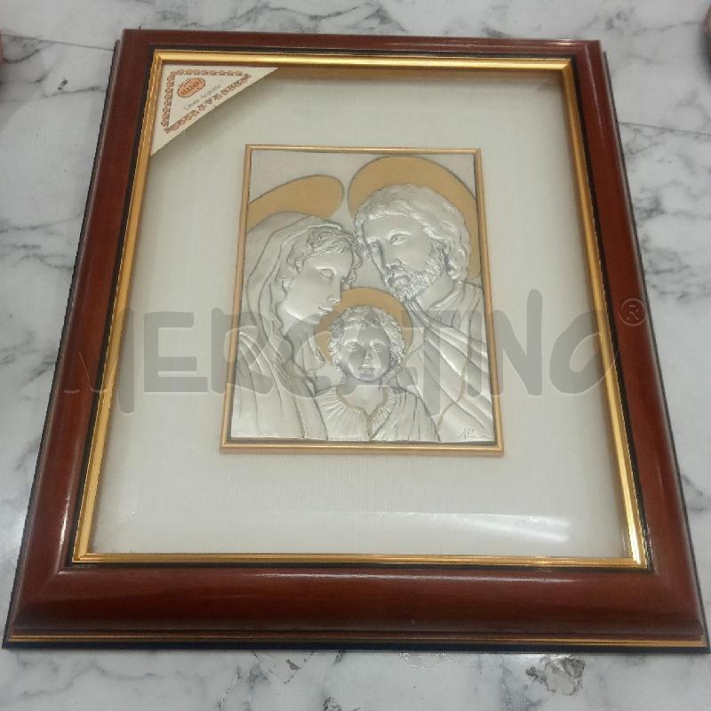 QUADRO C LEGNO MARRONE SACRA FAMIGLIA | Mercatino dell'Usato Benevento 3