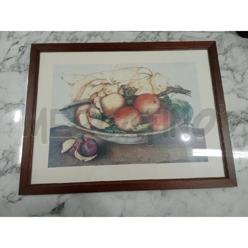 QUADRO C LEGNO NATURA MORTA MELE | Mercatino dell'Usato Benevento 1