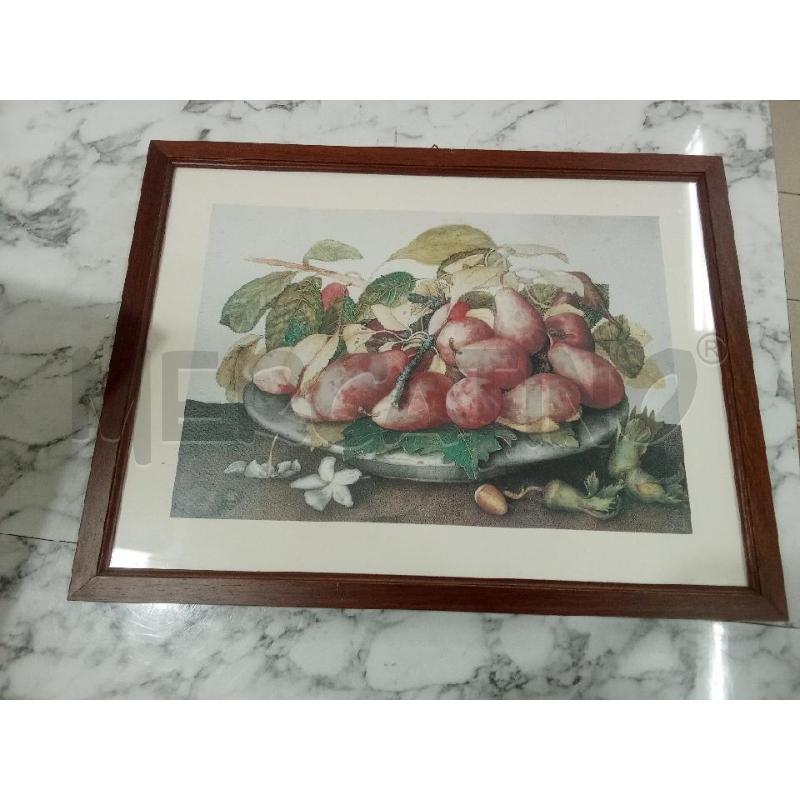 QUADRO C LEGNO NATURA MORTA PERE  | Mercatino dell'Usato Benevento 1