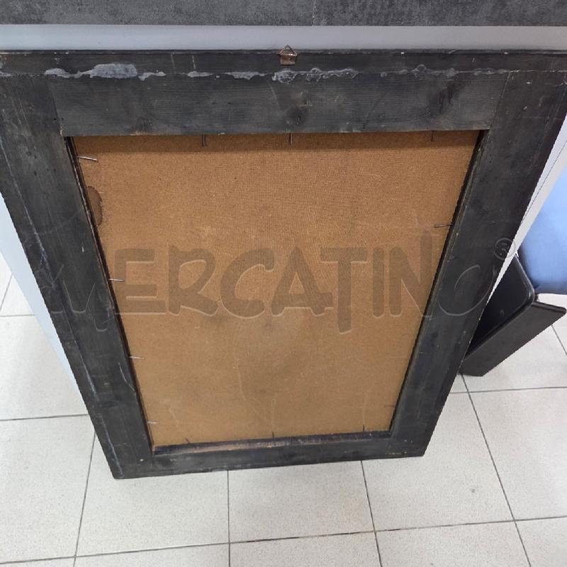 QUADRO C LEGNO NERA MARRONE RAGAZZO CON CAPPELLO NERO | Mercatino dell'Usato Benevento 4