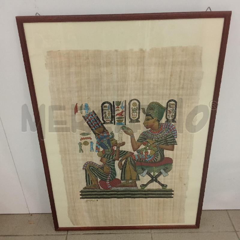 QUADRO C LEGNO PAPIRO CON EGIZI | Mercatino dell'Usato Benevento 1