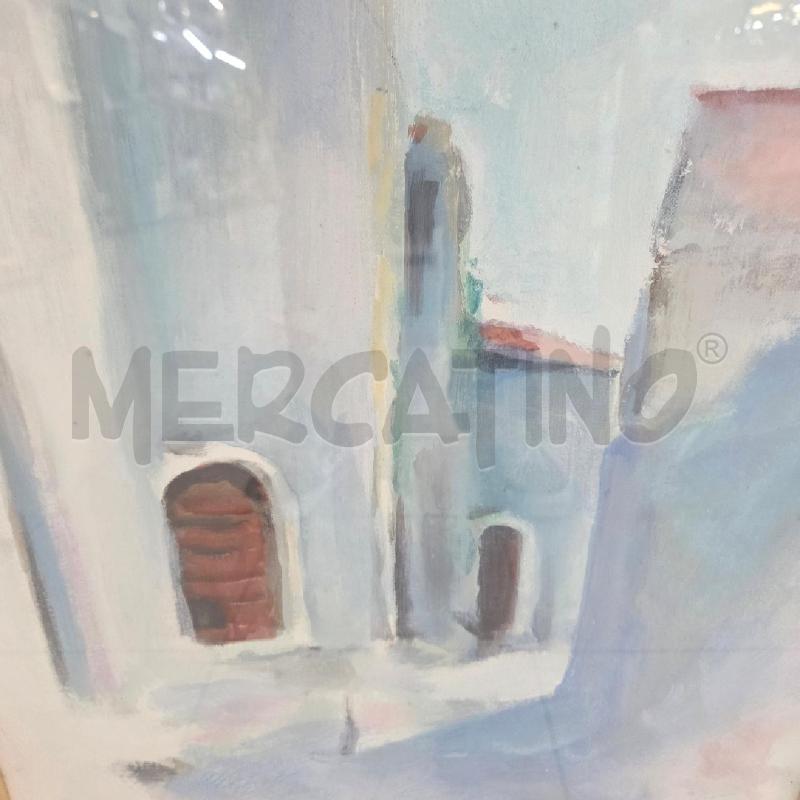 QUADRO C LEGNO PASSPARTOU ROSSO CASE AZZURRE | Mercatino dell'Usato Benevento 2
