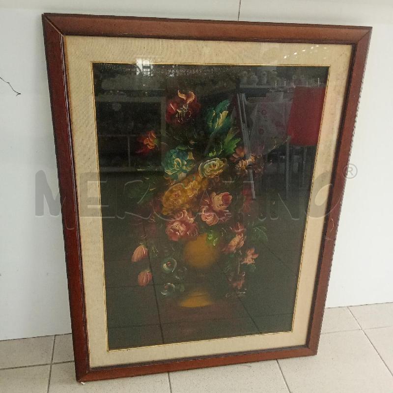 QUADRO C LEGNO VASO CON FIORI SFONDO NERO | Mercatino dell'Usato Benevento 3
