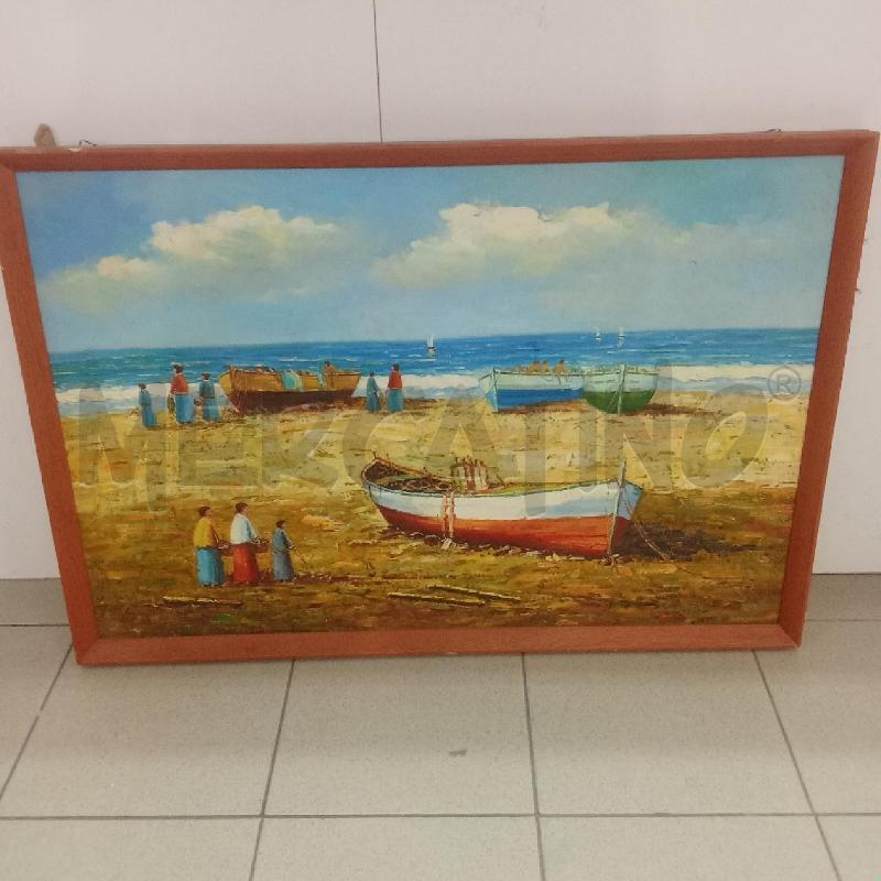 QUADRO C MARRONE BARCHE AL MARE SPIAGGIA | Mercatino dell'Usato Benevento 1