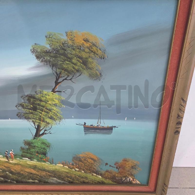 QUADRO C MARRONE CASTELLO SU FIUME PRATO VERDE | Mercatino dell'Usato Benevento 3