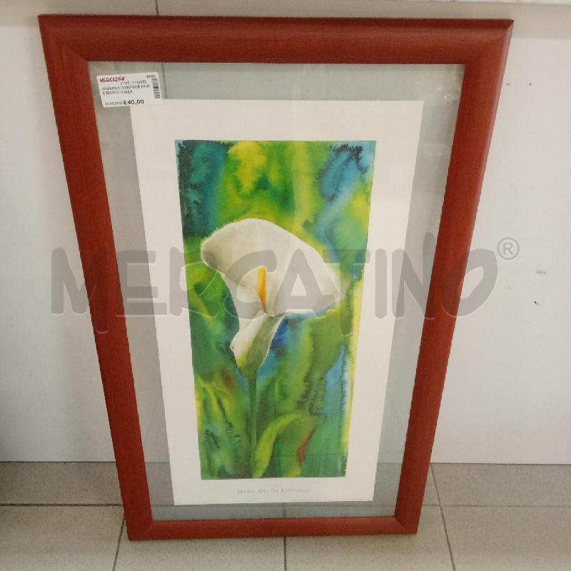 QUADRO C MARRONE FIORE BIANCO CALLA | Mercatino dell'Usato Benevento 1