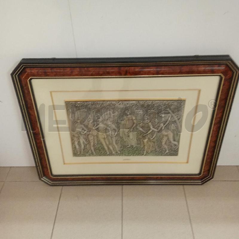 QUADRO C MARRONE NERO DANZATRICI NEL BOSCO LAMINATO ARGENTATO | Mercatino dell'Usato Benevento 1