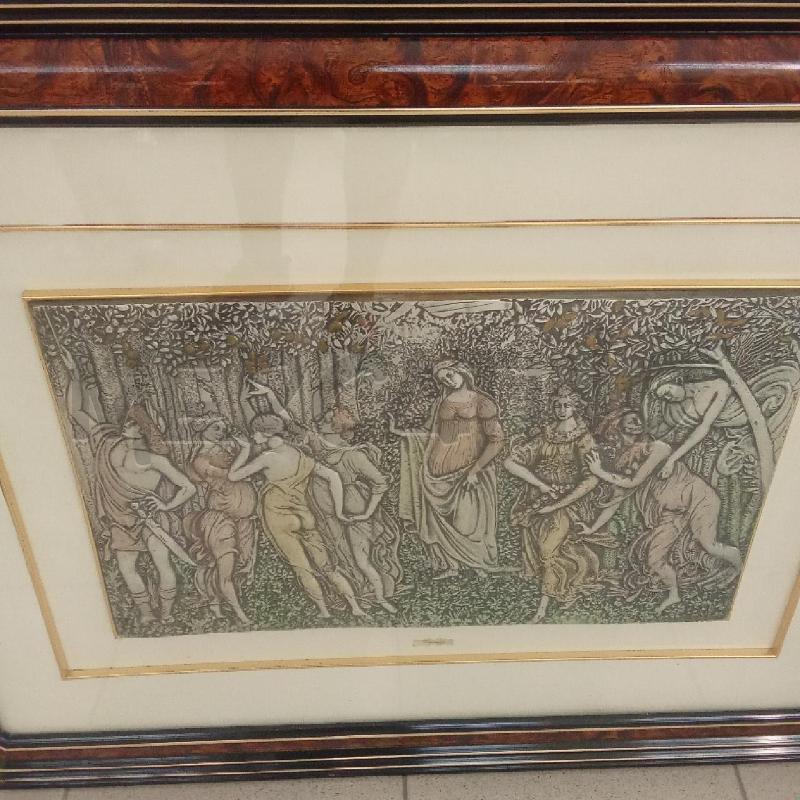 QUADRO C MARRONE NERO DANZATRICI NEL BOSCO LAMINATO ARGENTATO | Mercatino dell'Usato Benevento 2