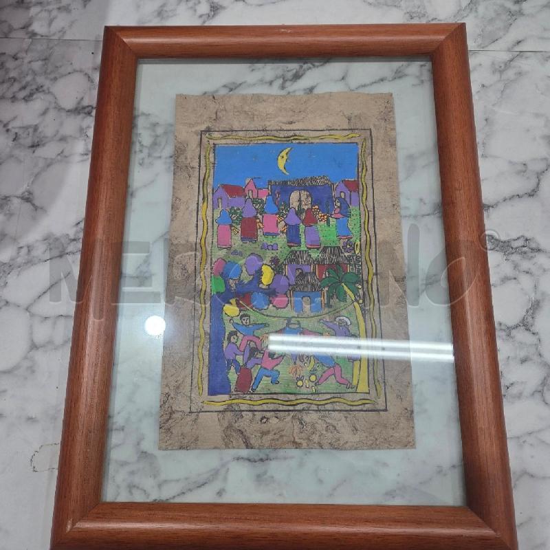 QUADRO C MARRONE PERGAMENA COLORATA | Mercatino dell'Usato Benevento 1