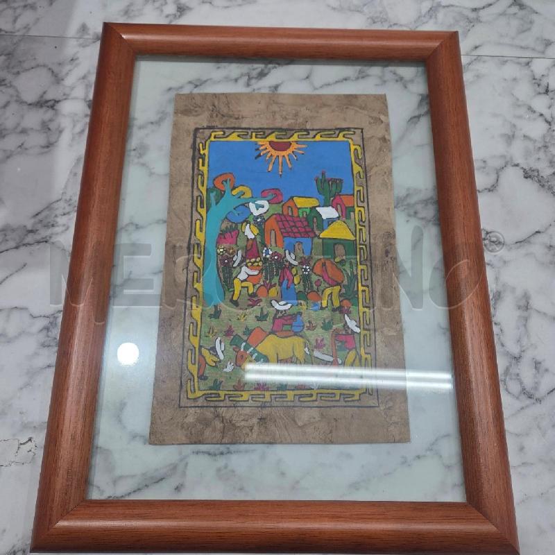 QUADRO C MARRONE PERGAMENA COLORATA | Mercatino dell'Usato Benevento 1