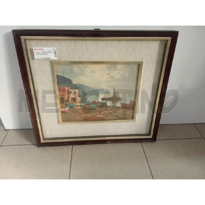 QUADRO C MARRONE PORTO SUL MARE FIRMA | Mercatino dell'Usato Benevento 1