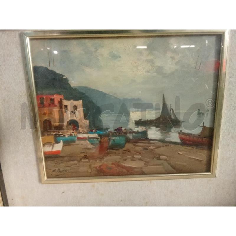 QUADRO C MARRONE PORTO SUL MARE FIRMA | Mercatino dell'Usato Benevento 3