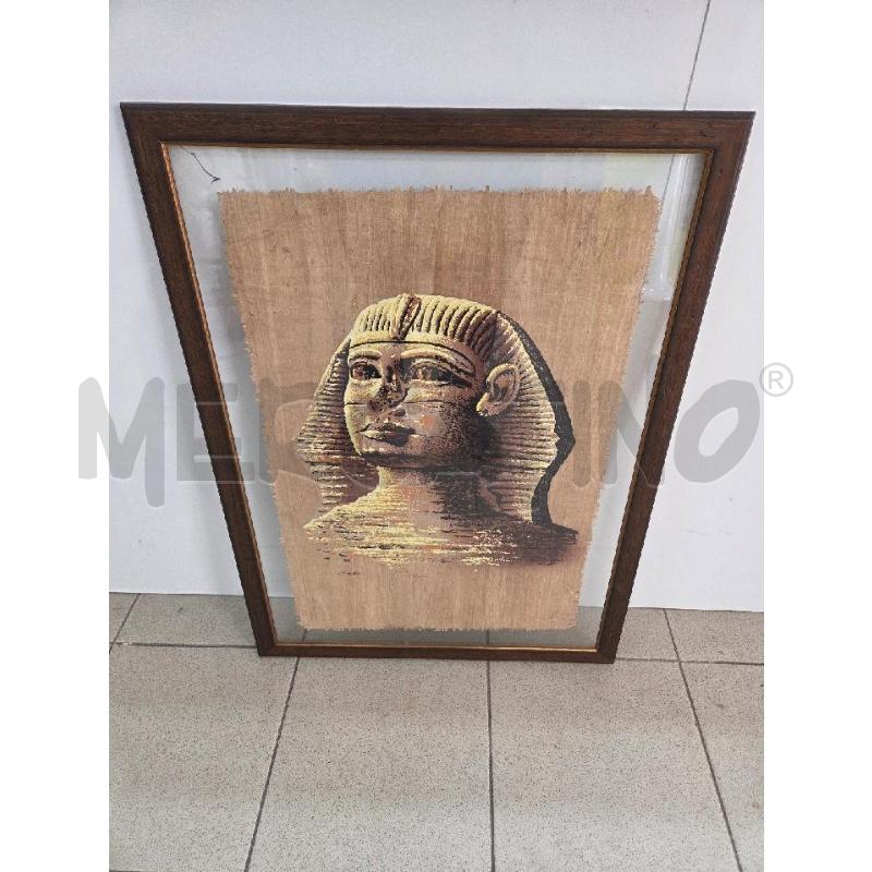 QUADRO C MARRONE VETRO PAPIRO VOLTO FARAONE | Mercatino dell'Usato Benevento 1