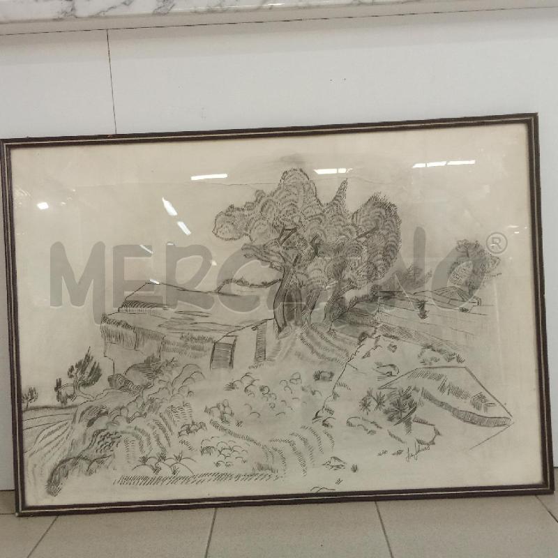 QUADRO C NERA DISEGNO ALBERI CON FIUME  | Mercatino dell'Usato Benevento 2