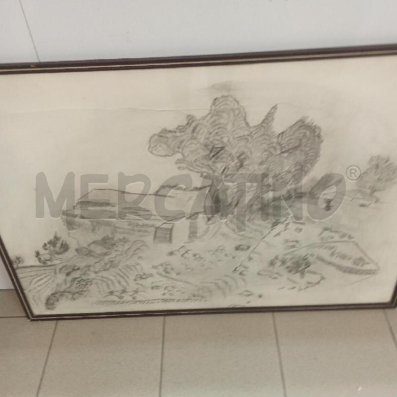 QUADRO C NERA DISEGNO ALBERI CON FIUME  | Mercatino dell'Usato Benevento 3