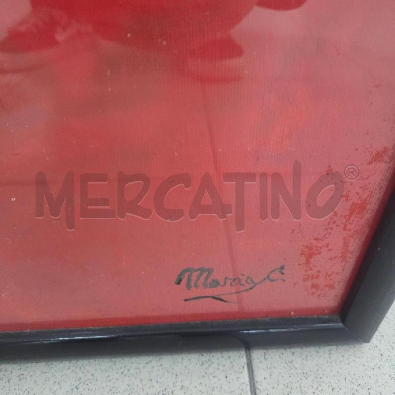 QUADRO C NERA MADRE CON BAMBINO SFONDO ROSSO | Mercatino dell'Usato Benevento 3