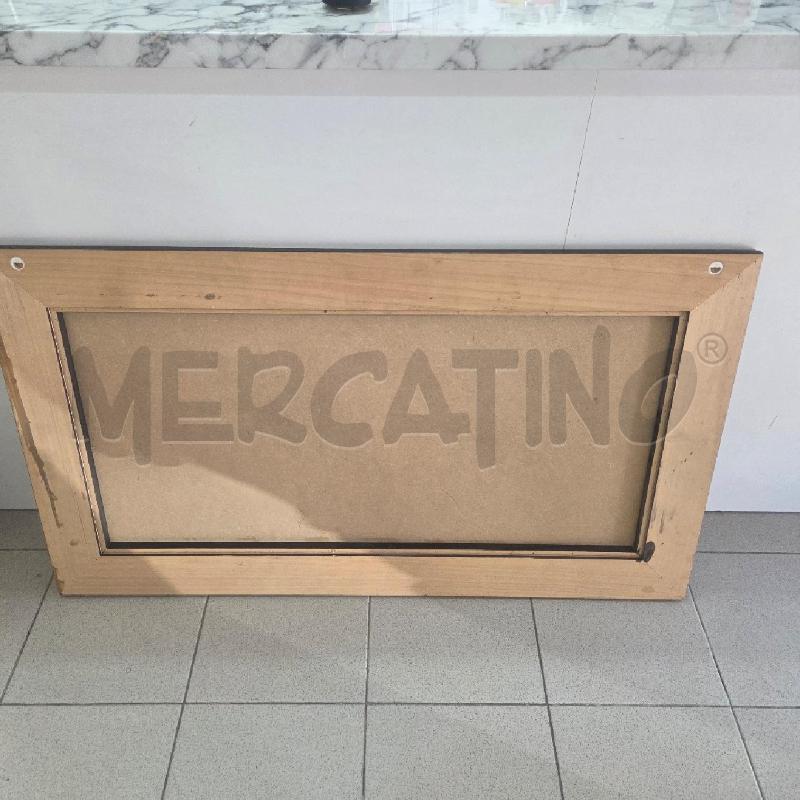 QUADRO LEGNO MARRONE DONNA DISEGNO LUNA NERO SFONDO ARANCIONE | Mercatino dell'Usato Benevento 4