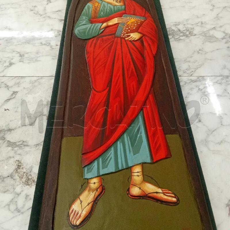 QUADRO LEGNO MARRONE SAN PAOLO APOSTOLO H89CM | Mercatino dell'Usato Benevento 3