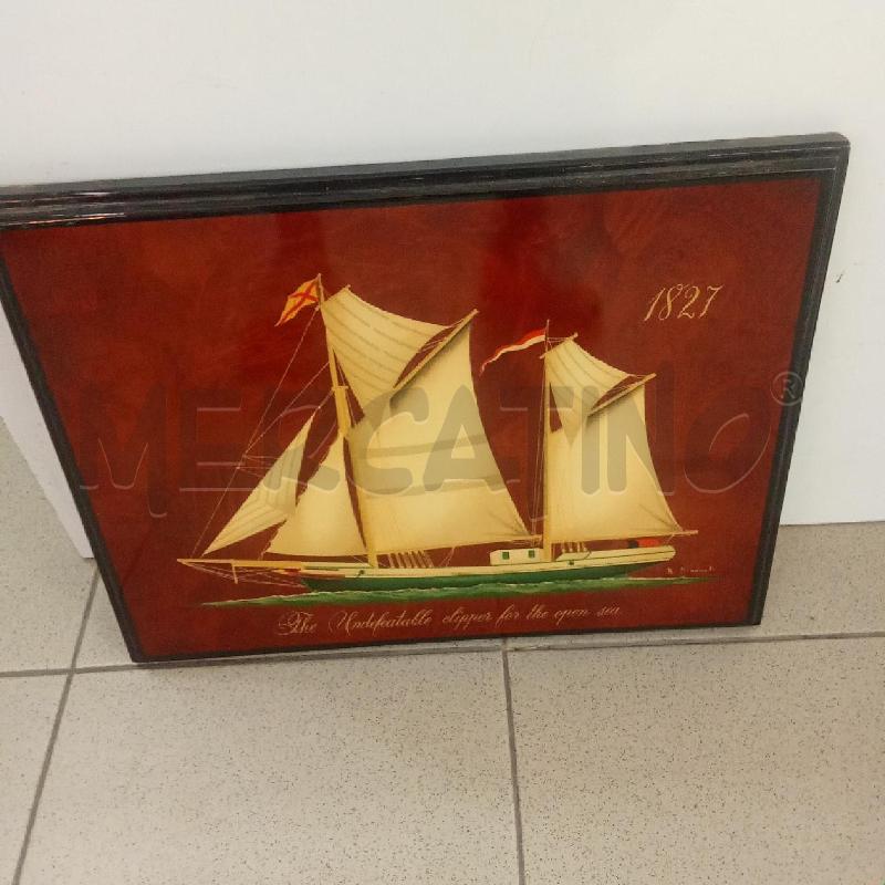 QUADRO MARRONE RITA SIMONETTO VELIERO 1827 THE UNDEFEATABLE CLIPPER | Mercatino dell'Usato Benevento 1