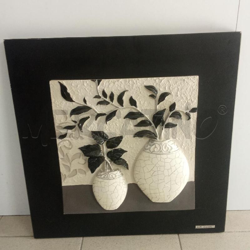 QUADRO NERO VASI BIANCHI MARTA MARZOTTO | Mercatino dell'Usato Benevento 1