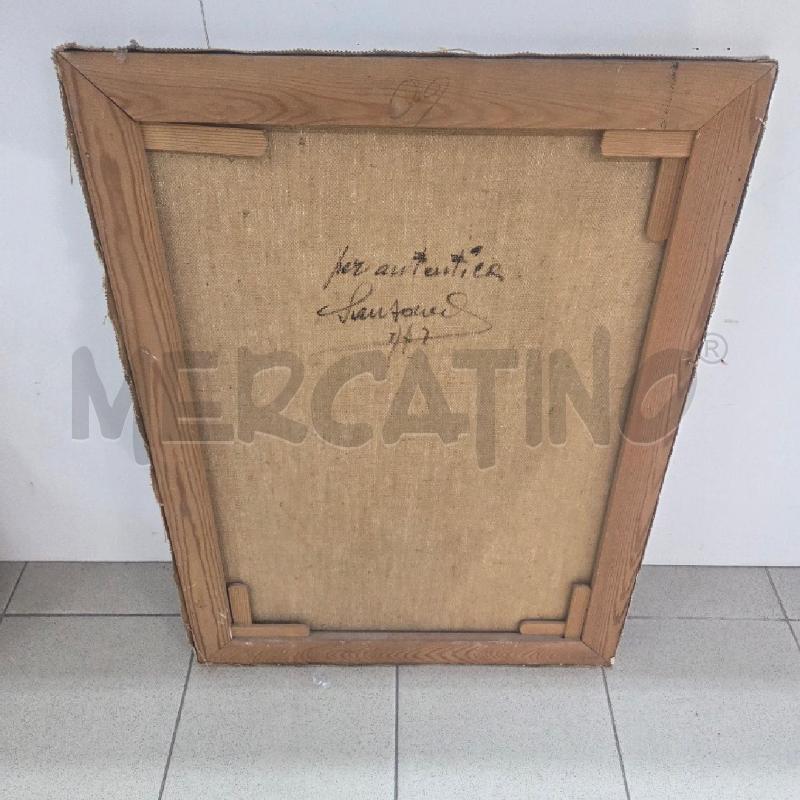 QUADRO TELA RAGAZZA CON GALLO SANSONE  | Mercatino dell'Usato Benevento 3
