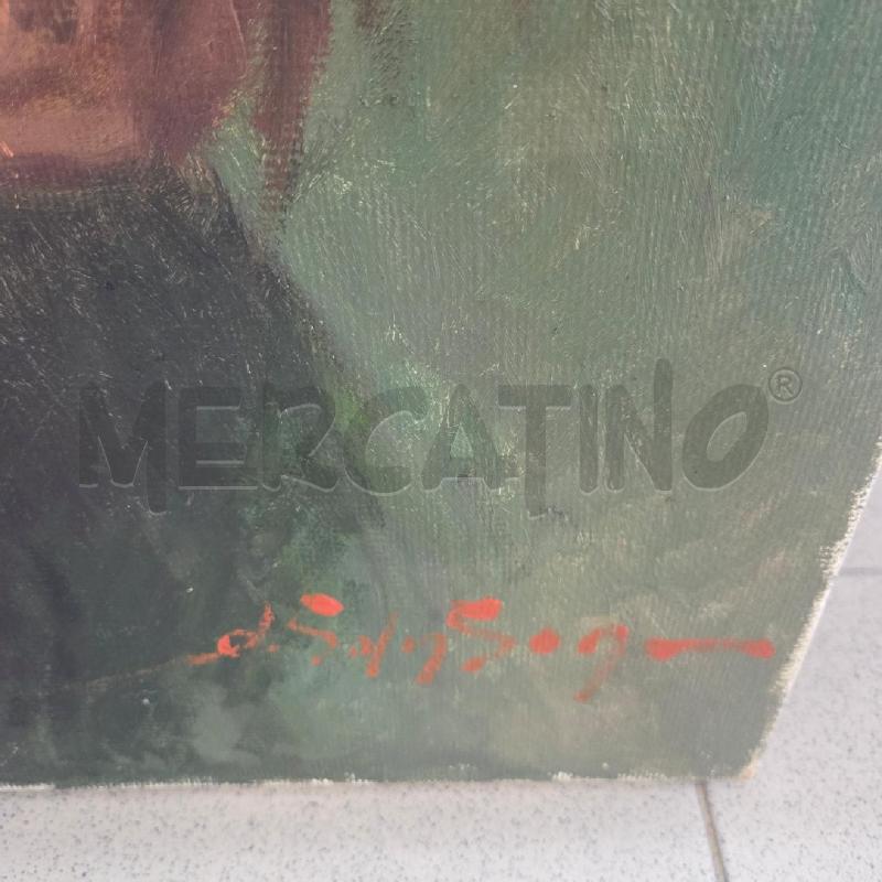 QUADRO TELA RAGAZZA CON GALLO SANSONE  | Mercatino dell'Usato Benevento 5