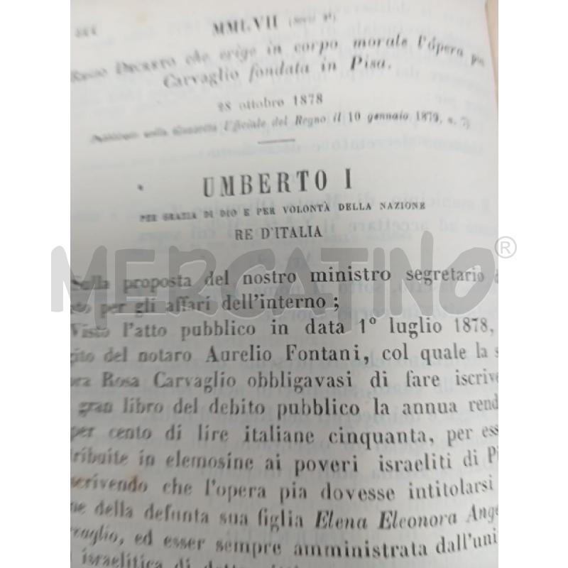 RACCOLTA UFFICIALE DELLE LEGGI E DEI DECRETI 1878 | Mercatino dell'Usato Benevento 4