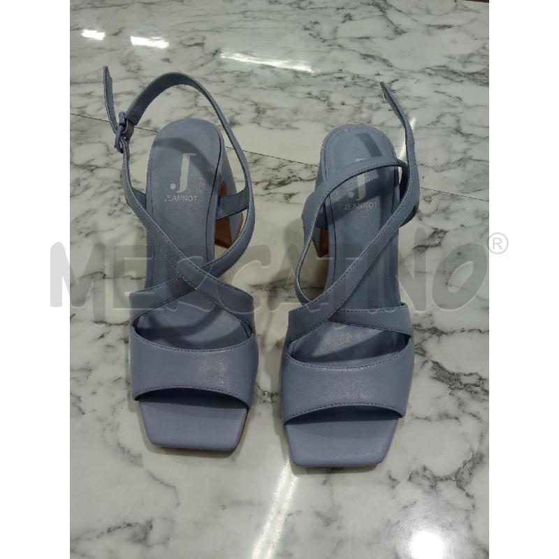 SANDALI DONNA AZZURRI TACCO JEANNOT  | Mercatino dell'Usato Benevento 1