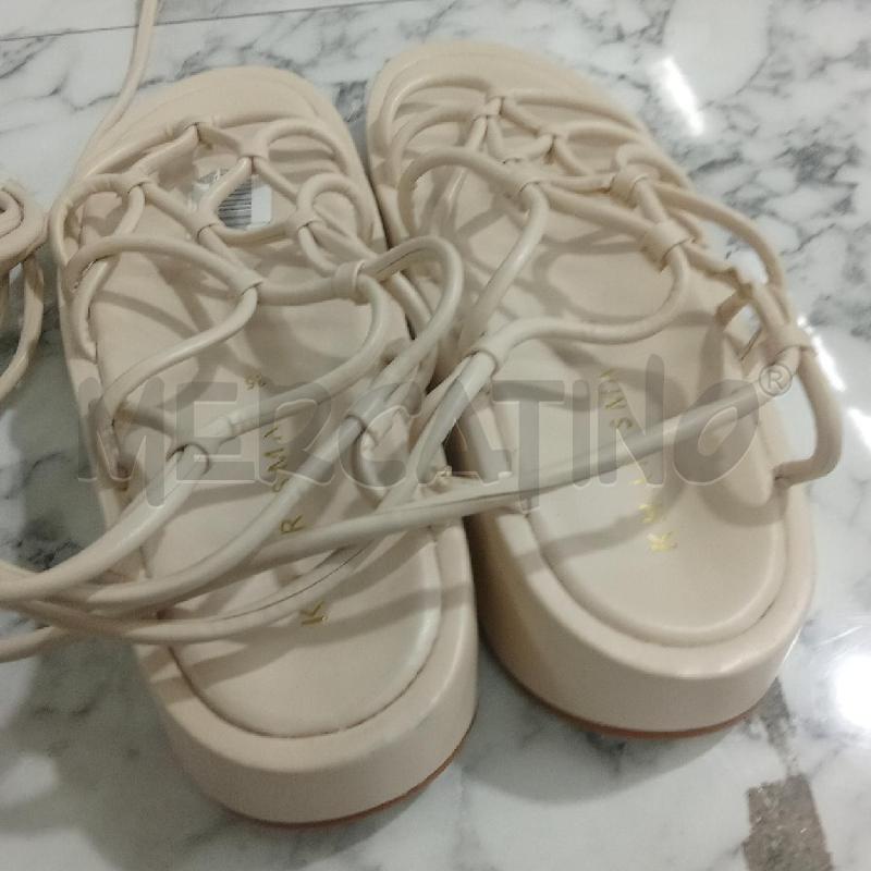 SANDALI DONNA BEIGE CON LACCI ALLA SCHIAVA KHARISMA | Mercatino dell'Usato Benevento 3