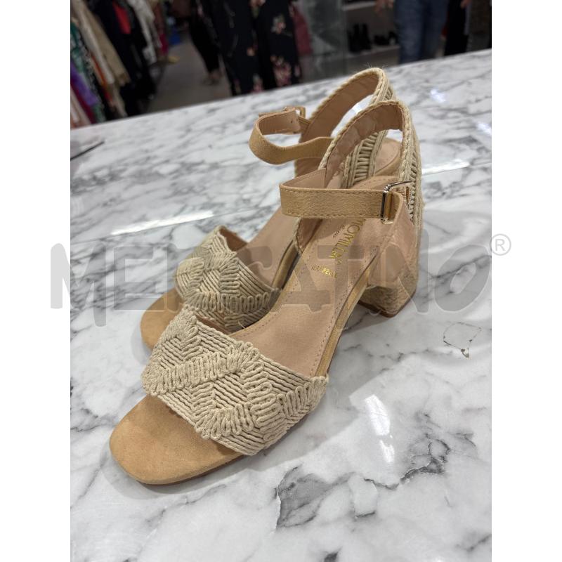 SANDALI DONNA BEIGE FASCETTA MACRAME CAMOMILLA | Mercatino dell'Usato Benevento 1