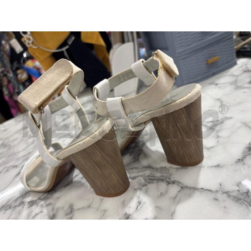 SANDALI DONNA BIANCHI BRUNA JESI CON STRASS  | Mercatino dell'Usato Benevento 3