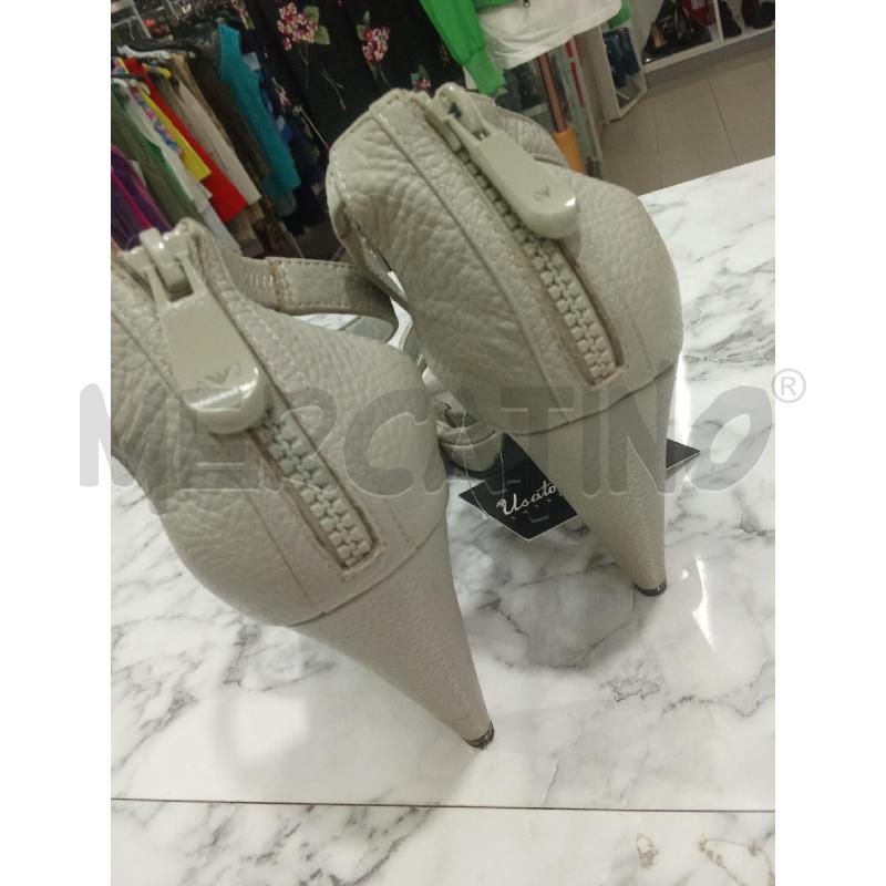 SANDALI DONNA GRIGIO PELLE TACCO INCROCIATE ARMANI JEANS | Mercatino dell'Usato Benevento 4