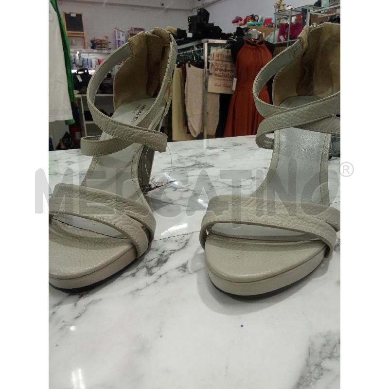 SANDALI DONNA GRIGIO PELLE TACCO INCROCIATE ARMANI JEANS | Mercatino dell'Usato Benevento 5