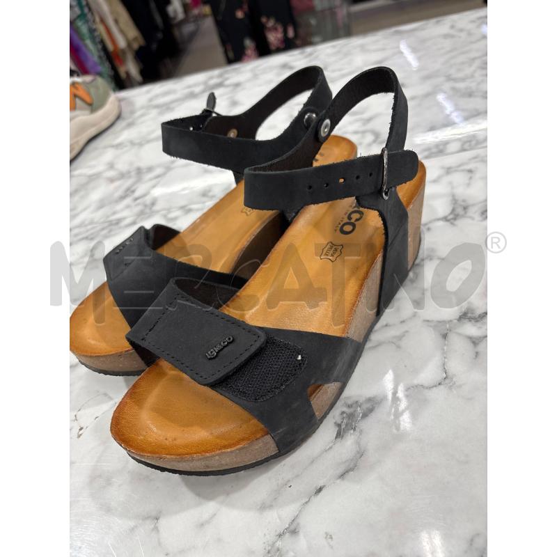 SANDALI DONNA NERI STRAPPO PARA MARRONE IGI E CO | Mercatino dell'Usato Benevento 1