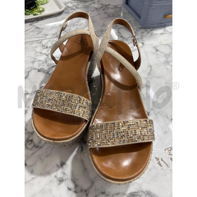 SANDALI DONNA PARA ALTA BEIGE CON STRASS  | Mercatino dell'Usato Benevento 2