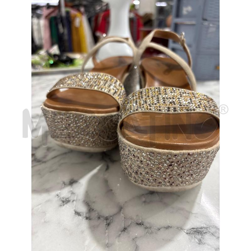 SANDALI DONNA PARA ALTA BEIGE CON STRASS  | Mercatino dell'Usato Benevento 3