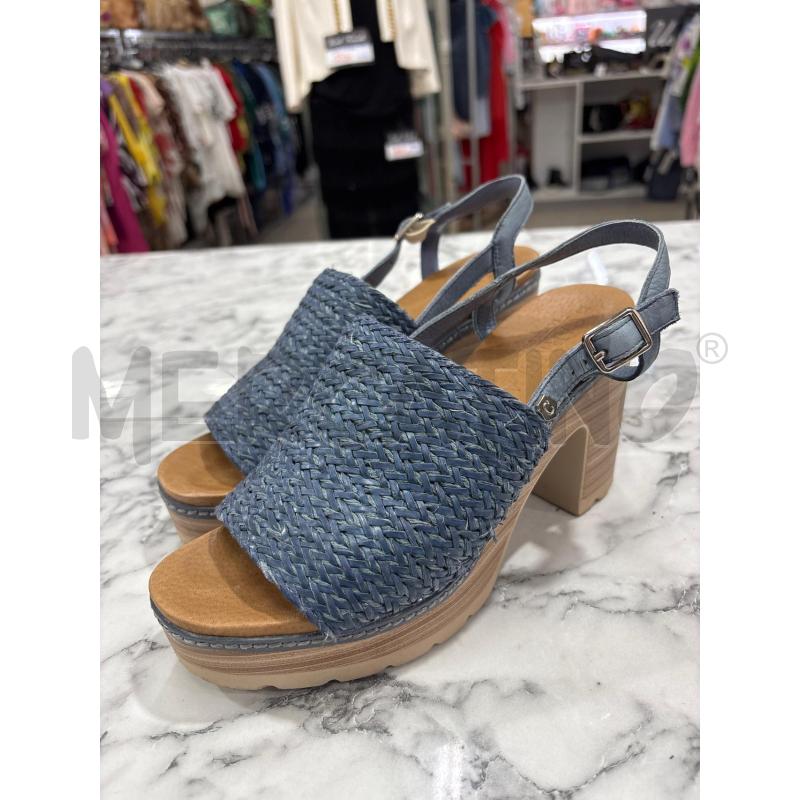 SANDALI DONNA TACCO BLU MARRONE CARMELA  | Mercatino dell'Usato Benevento 1