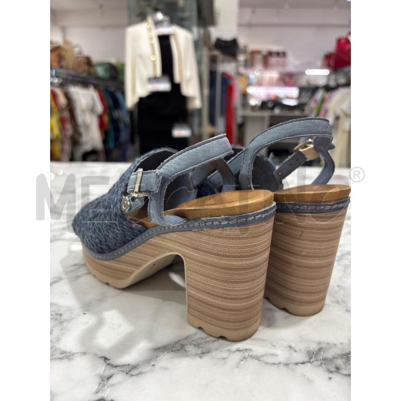 SANDALI DONNA TACCO BLU MARRONE CARMELA  | Mercatino dell'Usato Benevento 3
