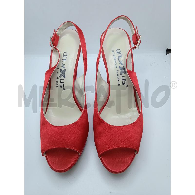 SANDALI DONNA TACCO SPUNTATE ROSSE ONLY US | Mercatino dell'Usato Benevento