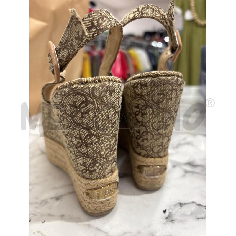 SANDALI DONNA ZEPPA GUESS MARRONE CON LOGHI  | Mercatino dell'Usato Benevento 4