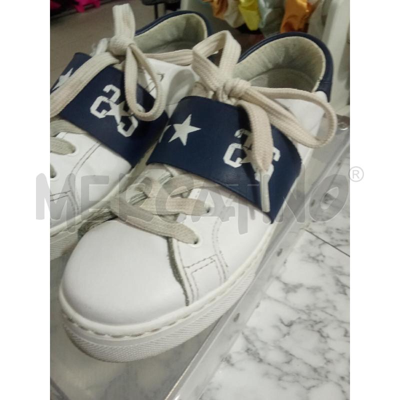 SCARPE BAMBINA BIANCO INS FASCIA BLU 2STRS PELLE | Mercatino dell'Usato Benevento 4