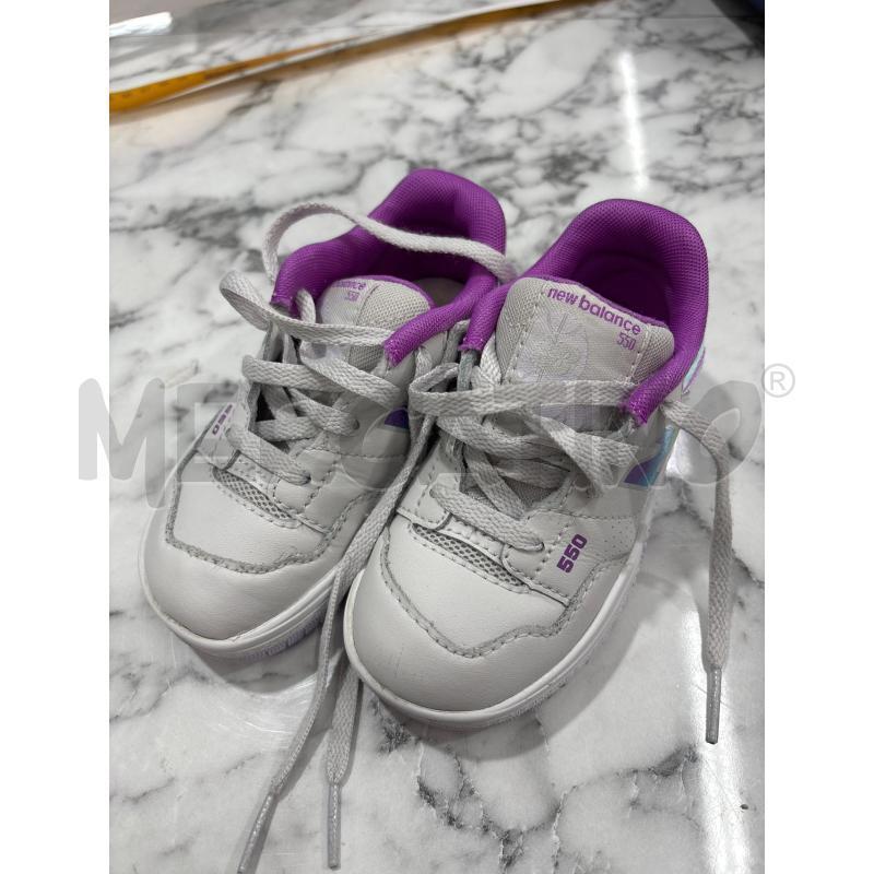SCARPE BAMBINA NEW BALANCE 550 BIANCHE E VIOLA  | Mercatino dell'Usato Benevento 1