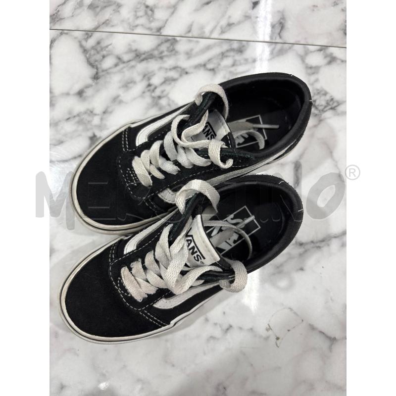 SCARPE BAMBINO VANS NERE SUOLA BIANCA  | Mercatino dell'Usato Benevento 2