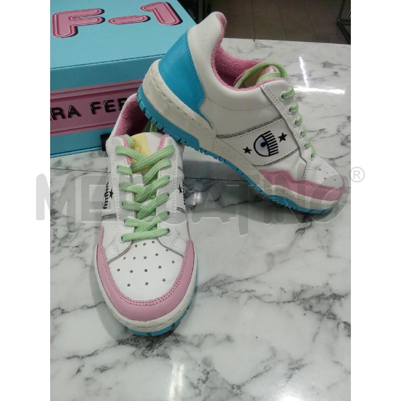 SCARPE DONNA BIANCHE ROSA E VERDI CHIARA FERRAGNI | Mercatino dell'Usato Benevento 1