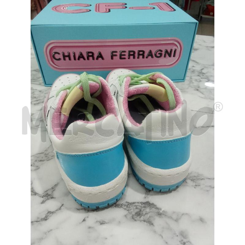 SCARPE DONNA BIANCHE ROSA E VERDI CHIARA FERRAGNI | Mercatino dell'Usato Benevento 4
