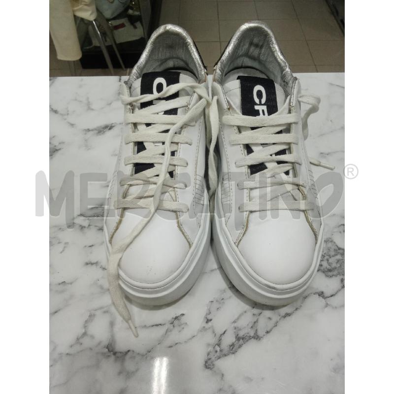 SCARPE DONNA BIANCO INS NERO CRIME LONDON  | Mercatino dell'Usato Benevento 1