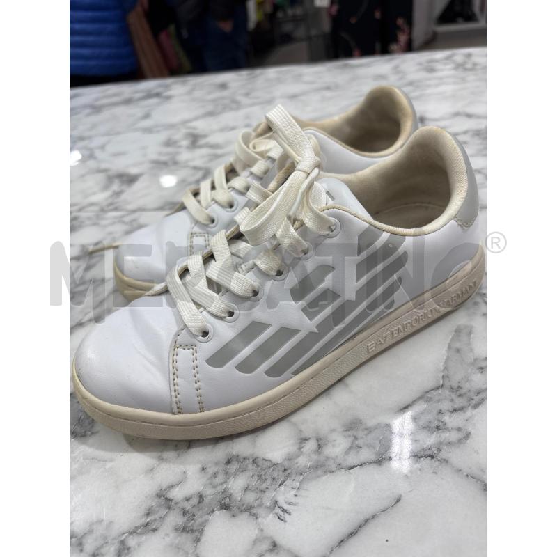 SCARPE DONNA BIANCO LOGO GRIGIO EMPORIO ARMANI  | Mercatino dell'Usato Benevento 1