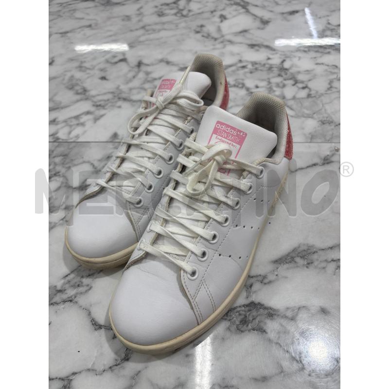 SCARPE DONNA BIANCO PAIETTE ROSA ADIDAS STAN SMITH | Mercatino dell'Usato Benevento 1