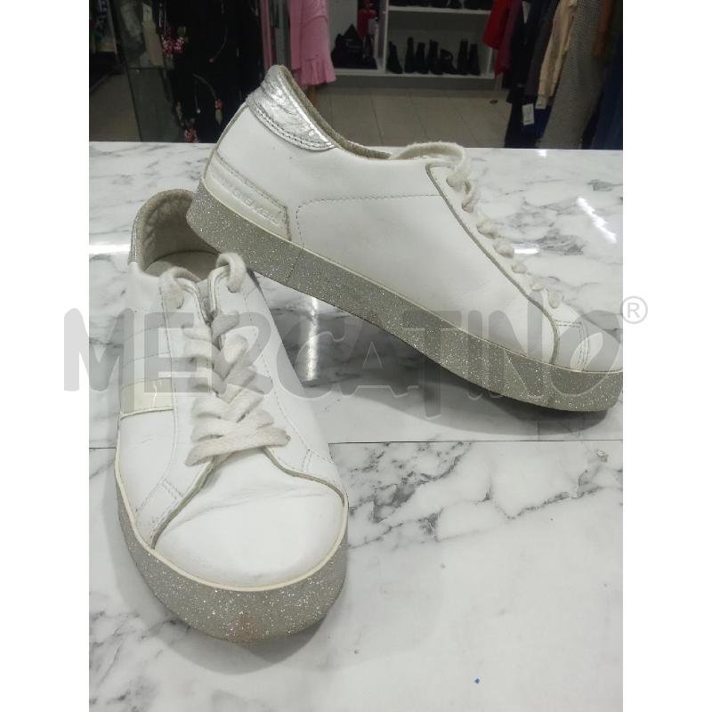 SCARPE DONNA BIANCO PARA GRIGIO BRILLANTINATO DATE | Mercatino dell'Usato Benevento 1