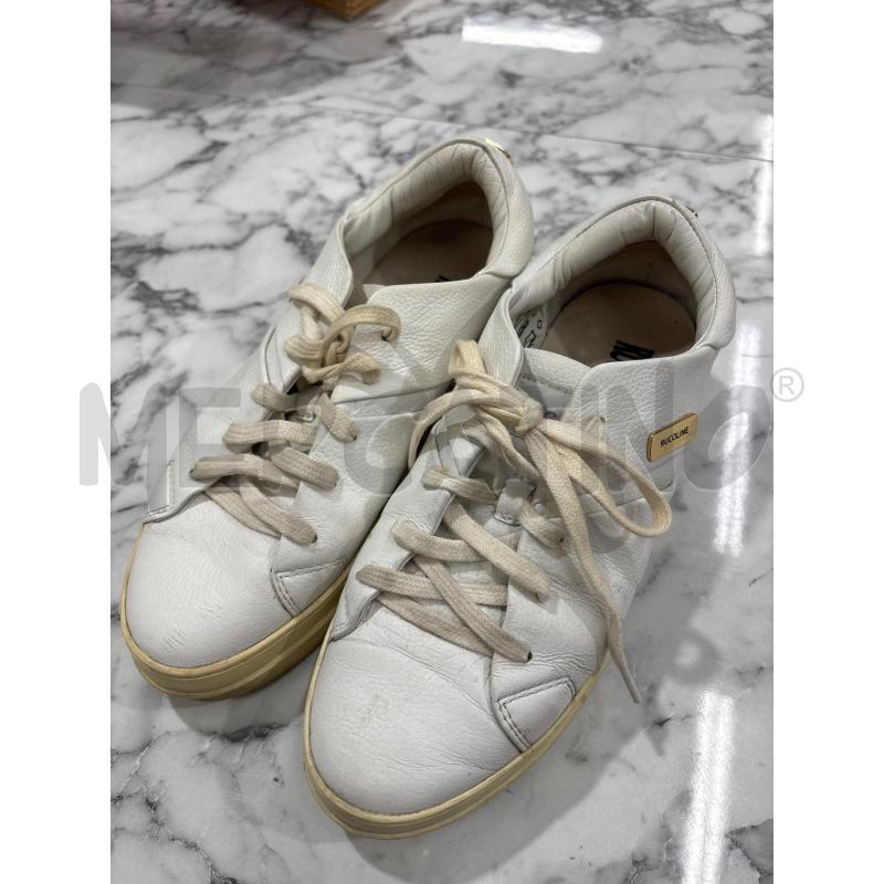 SCARPE DONNA BIANCO RUCOLINE CON BORCHIE PARA | Mercatino dell'Usato Benevento 1